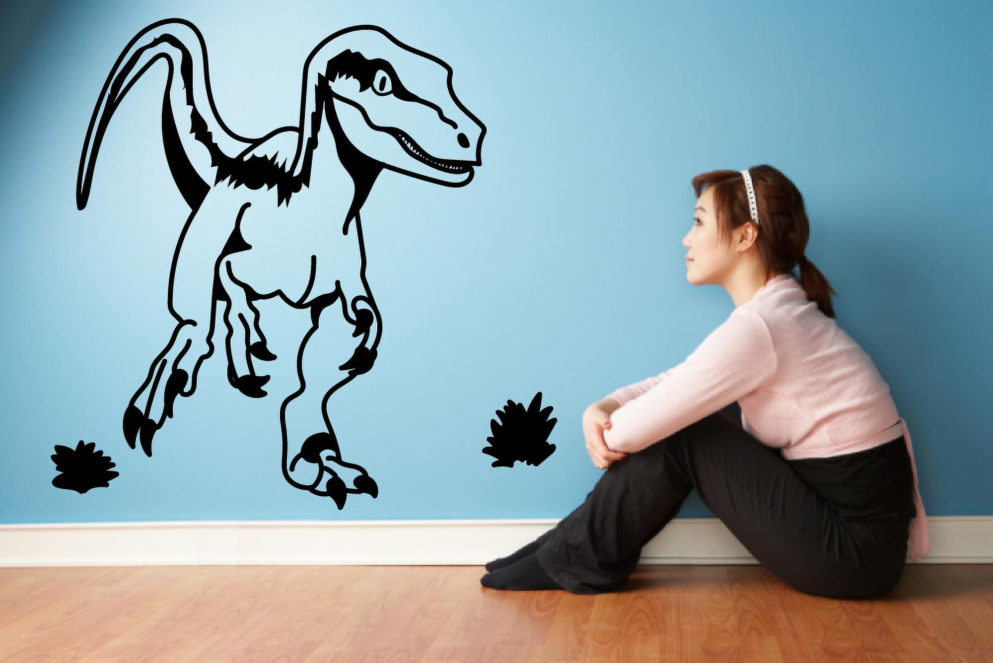 Tyrannosaurus Trex Rex Dino Dinosaur Jurassic Wall Sticker Art Decal for Girls Boys Kids Room Bedroom Nursery Kindergarten House Fun Home Decor Stickers Wall Art Vinyl Decoration Size (17x17 inch)