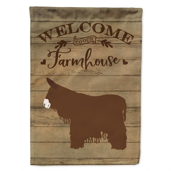 Caroline's Treasures CK6796GF Poitou Poiteuin Donkey Welcome Flag Garden Size , Small, multicolor