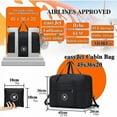 thumbnail image 2 of Cabin Luggage 44x35x15 (under 45x36x20) Foldable Lightweight Travel Bag Suitcase Cabin Bag Under Seat Luggage Storage Portable Large Airplane Cabin Ba, 2 of 5