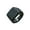 Black, variant on Men's 15mm Wide Square Irregular Moon Pit Pattern Ring Stainless Steel Hip Hop Ring Band Finger Jewelry Black Size 12