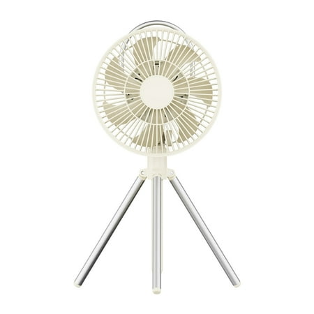 

Outdoor Camping Fan 3 in 1 Stand Ceiling Fan 10000mAh Rechargeable 5-Gear Winds 3 Light Effects Tent Fans Head-shaking