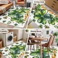 thumbnail image 6 of St Patrick's Day Shamrock Area Rug 4'x6', Lucky Four Leaf Gold Coin Green Washable Non-Slip Rugs, Low Pile Large Carpet for Living Room Bedroom Dining Room Kitchen Office Indoor Mat, 6 of 9