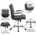 thumbnail image 4 of Flash Furniture Vivian Mid-Back Black Vinyl Executive Swivel Office Chair with Chrome Base and Arms, 4 of 13