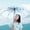 B, variant on Transparent Cherry Blossom Folding Umbrella, Compact Tri-Fold Sun & Rain Umbrella