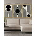 thumbnail image 5 of SHENIFY Black Abstract Wall Art 16x24in3pcs Nautral Framed Decor Duotone Minimal Dark Brush Stroke Prints Shapes Illustrations Modern Art Decorative Ready to Hang, 5 of 5