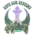 thumbnail image 2 of Boy's Star Wars Ewoks Save Our Systems Retro  Graphic Tee White X Small, 2 of 4