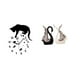 thumbnail image 1 of Reloj colgante silencioso de gato con figuras de cisne, movimiento silencioso para sala de estar, , comedor, escuela, escritorio, adorno, 1 of 8