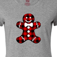 thumbnail image 4 of Inktastic Buffalo Plaid Gingerbread Man Women's T-Shirt, 4 of 5