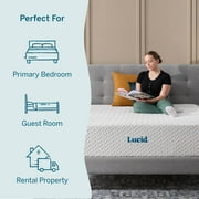 Lucid Refresh Queen Tight Top 12 Medium Firm Gel Memory Foam Mattress with Gel Infusion and Ventilation