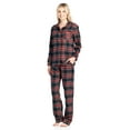 thumbnail image 2 of Ashford & Brooks Women's Flannel Plaid Pajamas Long Pj Set - Black Stewart - 4X-Large, 2 of 5