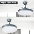 thumbnail image 2 of Ventilador De Techo Retráctil 42", Luz LED, Gris Mate, 3 Aspas, 6 Velocidades, 2 of 5