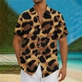 thumbnail image 1 of Blusa y camisa de manga corta con cuello vuelto Camisa casual para hombre Camisa de bolos vintage de manga corta Camisas de verano de playa cubana Camisa con botones Blusa para hombre Poliéster, 1 of 5