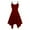 Wine, variant on USSUMA Dresses for Women 2025 Casual Spring Summer Dresses Short Sleeve V Neck Casual Solid Color Camisole Sling Maxi Dress Trendy Dress Comfortable Dress Trekking Wine Dress Size-XXL