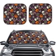 thumbnail image 2 of Wukai Halloween With Skull Print Windshield Sun Shade, Car Front Window Shades Sunshade Cover Sun Visor Shield Block Automotive Interior Protector Blocks UV Rays-Large, 2 of 6