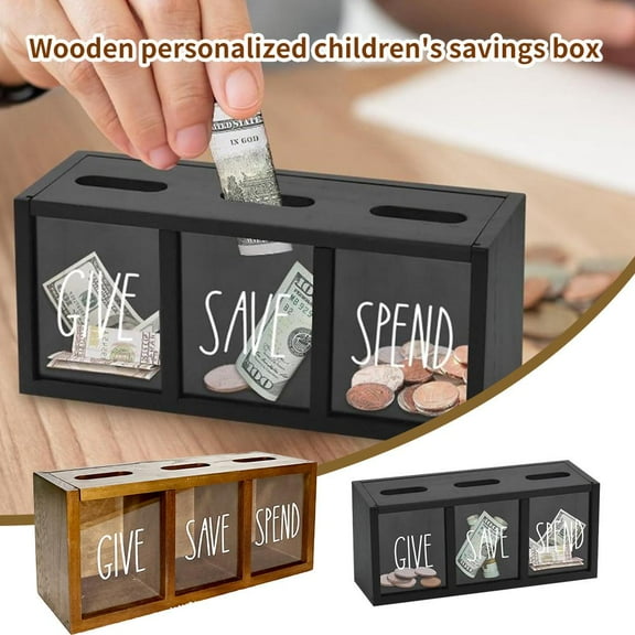 BETTERLIFE Kids Saving Box Wooden Personalized Wall Mounted Piggy Financial Bank Bedroom P6D2 Practical Desk Decorations Living Room R4P0