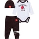 thumbnail image 1 of Gerber NFL Team - Conjunto de mono de 3 piezas para bebé, pantalón y gorra, color marrón, 0 a 3 meses, 1 of 1