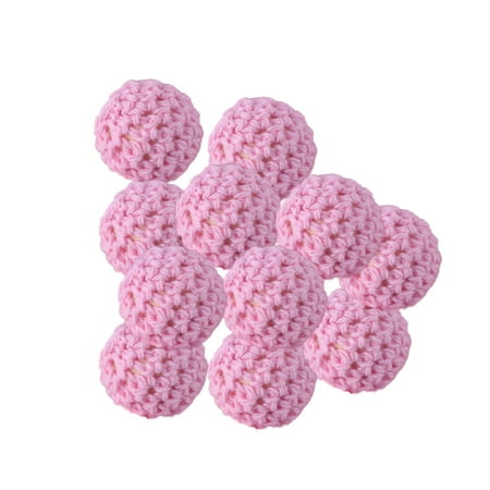 

Pack Of 10 16mm Wooden Cotton Thread Crochet Balls DIY Jewelry Accessories Beaded Cotton Balls