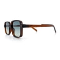 thumbnail image 6 of Retro Vintage Vibe Mid Temple Horn Rim Hipster Fashion Sunglasses Brown - Green Yellow, 6 of 8