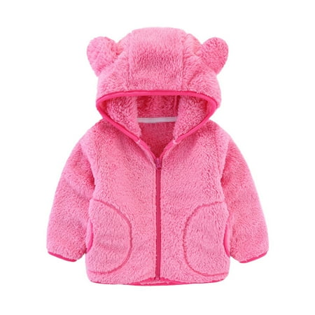 

Sweatshirt Boys Winter Baby Jackets Coats Warm Girls Kids Hooded Fleece Flannel Girls Coat&jacket