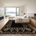 thumbnail image 3 of ODIKA 8'x10' Machine Washable Non-Slip Area Rug, Black Abstract Animal High Traffic Rug, Black, 906504, 3 of 7