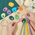 thumbnail image 3 of 80Pcs 8 Colors Paper Thread Drops 1.97x1.4Inch Teardrop Floss Bobbin Drops Cross Stitch Thread Organization with Iron Floss Ring for Craft Sewing Storage, 3 of 6
