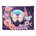 thumbnail image 5 of ONETECH  Butterfly Tapestry Boho Trippy Mandala Wall Tapestry Moon Phase Pink Space Tapestry for Bedroom Floral Plant Botanical Aesthetics Tapestry for Living Room Dorm Wall Decor,, 5 of 7