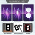 thumbnail image 3 of Purple City Skyline Light Switch Cover Switch Plate Outlet Cover Plug Cover for Electrical Outlet, 3 of 6