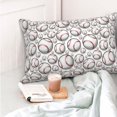 thumbnail image 4 of Fotbe Cute Baseball Funda de Almohada Decorativa Estilo Occidental, Lujo en Algodón, Fundas para Almohadas King, Cojín Estampado para Decoración del Hogar-14"x20", 4 of 6