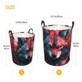 thumbnail image 4 of KLL Red Flame Wolf Head Waterproof Foldable Laundry Hamper Bucket with Handles for Storage Bin,Kids Room,Home Organizer (Medium ), 4 of 7