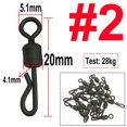 thumbnail image 1 of 25 / 50 / 100 Uds conector giratorio de pesca en forma de Q broche giratorio de cambio rápido para accesorios de aparejos de Terminal de pesca de carpa Tan Jianjun unisex, 1 of 2