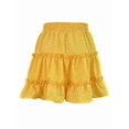 thumbnail image 5 of Womens High Waist Floral Print A Line Short Skirt with Ruffled Hem Elegant Summer Skirt Yellow Dots XXL, 5 of 9