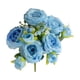 thumbnail image 2 of Ramo de rosas de seda artificial para la mesa nupcial y la decoración del hogar, 2 of 6