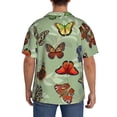 thumbnail image 3 of Fuzoiu Multicolored Butterflies Print Men's Casual Short,Men's Short Sleeve Shirt,Mens Casual Button Down Shirts,Cuban Collar Summer Shirt for Beach, Vacation, and Outdoor Activities-Medium, 3 of 5