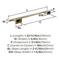 thumbnail image 5 of Amerock Bronx Golden Champagne 18 inch (457mm) Towel Bar, 5 of 7