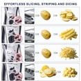 thumbnail image 6 of ONCE FOR ALL Vegetable Chopper Mandolie Slicer Food Cutter with Stainless Steel Blade Peeler, 6 of 9