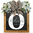 thumbnail image 2 of YAOMOBB Hanging Pendant Farmhouse Front Door Wreath Personalized Welcome Sign, 2 of 6