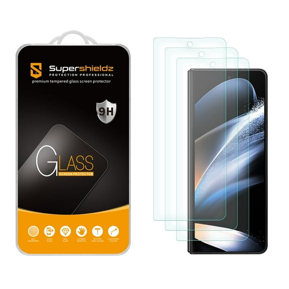 (3 Pack) Supershieldz Designed for Samsung Galaxy Z Fold 5 5G (Front Screen Only) Tempered Glass Screen Protector, Anti Scratch, Bubble Free