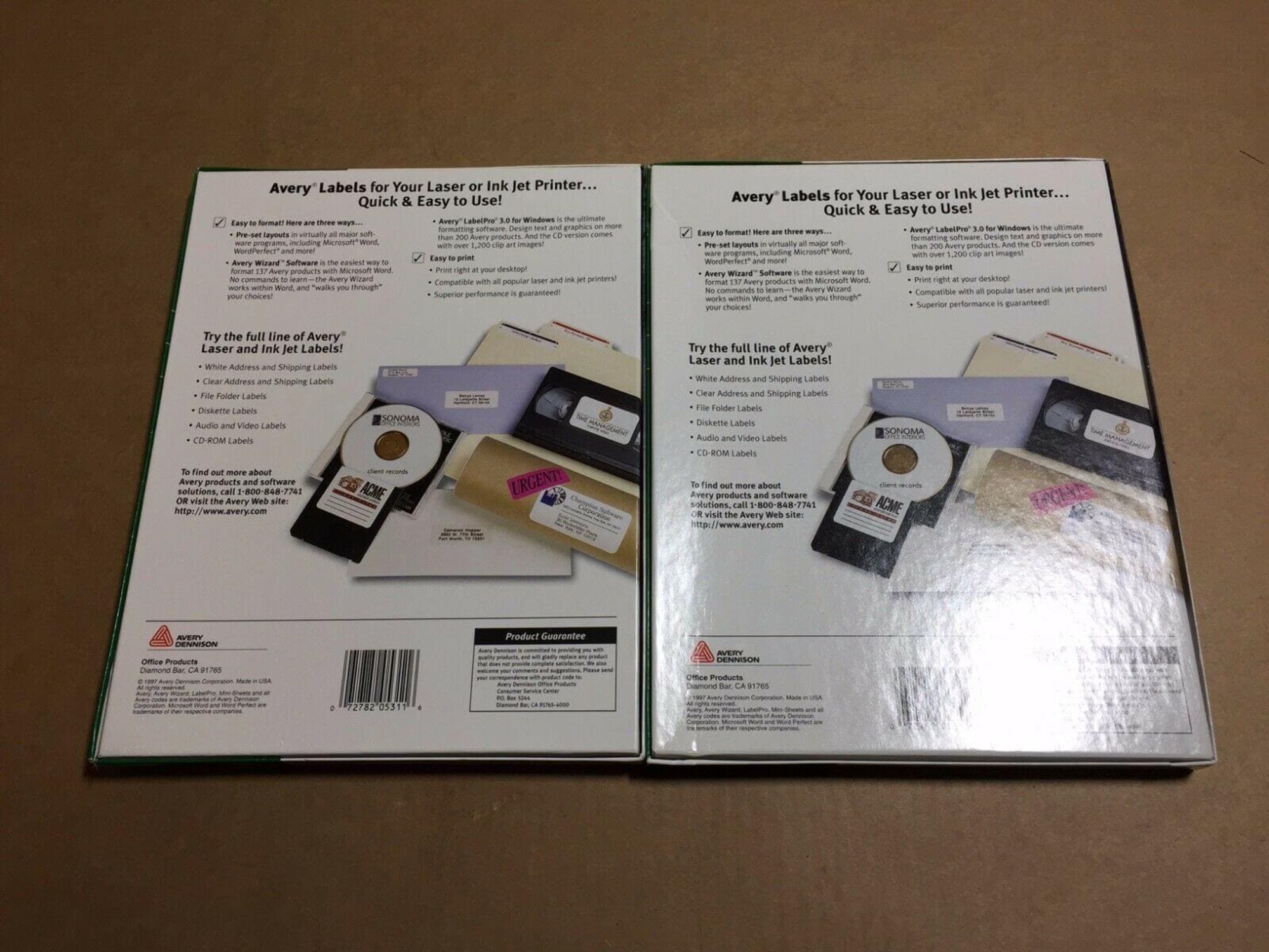 2pk Avery Clear Address Labels For Copiers 1" X 2-13/16" -(5311)