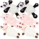 thumbnail image 2 of 6 piezas de lindas gomas para el pelo de animales peludos, coleteros elásticos de peluche para niñas, 2 of 6