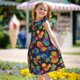 thumbnail image 5 of Balery Colorful Pineapples1 Camisón de princesa para niñas, pijama de algodón con mangas abullonadas, suave y bonito.-X-Large, 5 of 6