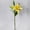 Yellow, variant on Single Stem 3-Heads Lifelike Artificial Silk Flower Bouquet For Study Desk Vase & Wedding Table Floral Arrangement