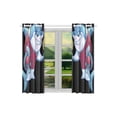 thumbnail image 2 of MKHERT Shark American Football Window Curtains Kitchen Curtain Room Bedroom Drapes Curtains 26x39 inch, 2 Piece, 2 of 3