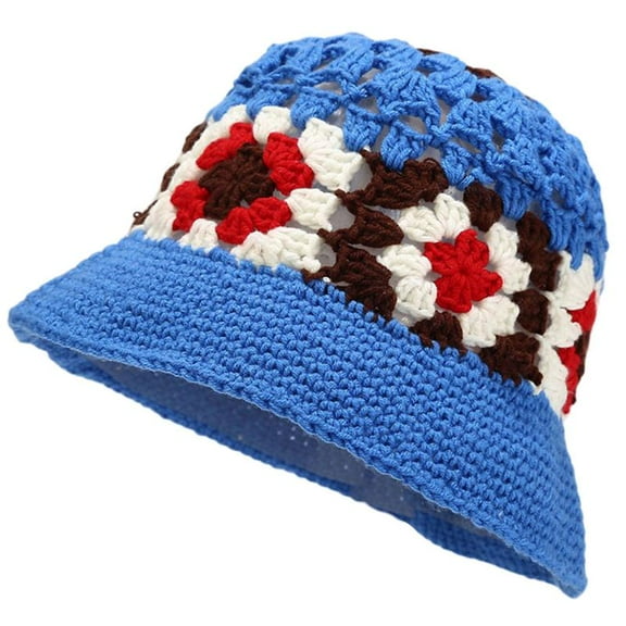 Lightweight Crochet Bucket Hat Soft Fisherman Hat for Women Outdoor Shopping