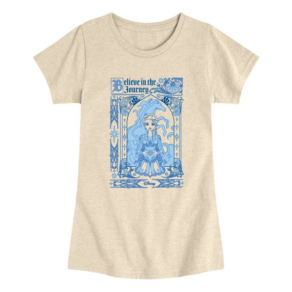 Frozen - Elsa Medieval Design - Youth Girls Fitted Short Sleeve T-Shirt