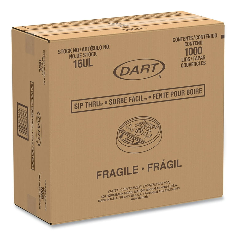 Sip Thru Lids, Fits 10 oz to 14 oz Foam Cups, Plastic, White, 100/Pack, 10 Packs/Carton