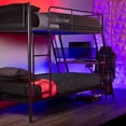 thumbnail image 2 of X Rocker Armada Twin over Twin Gaming Bunk Bed with Built-In Gaming Desk, Black, Twin/Twin, 2 of 4