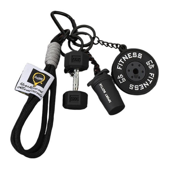 Barbell Keychain, Realistic Mini Dumbbell Key , Classic Fitness Charm for Backpack, Gym Bag, Fitness Lover Gifts