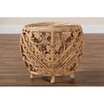 thumbnail image 5 of Baxton Studio Saranna Table d'Appoint Moderne Bohème en Rotin Brun Naturel, 5 of 5
