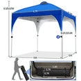 thumbnail image 4 of Alden Design 10-Person Canopy Tent with Stakes Ropes Sandbags Wheeled Bag, Blue, 4 of 8