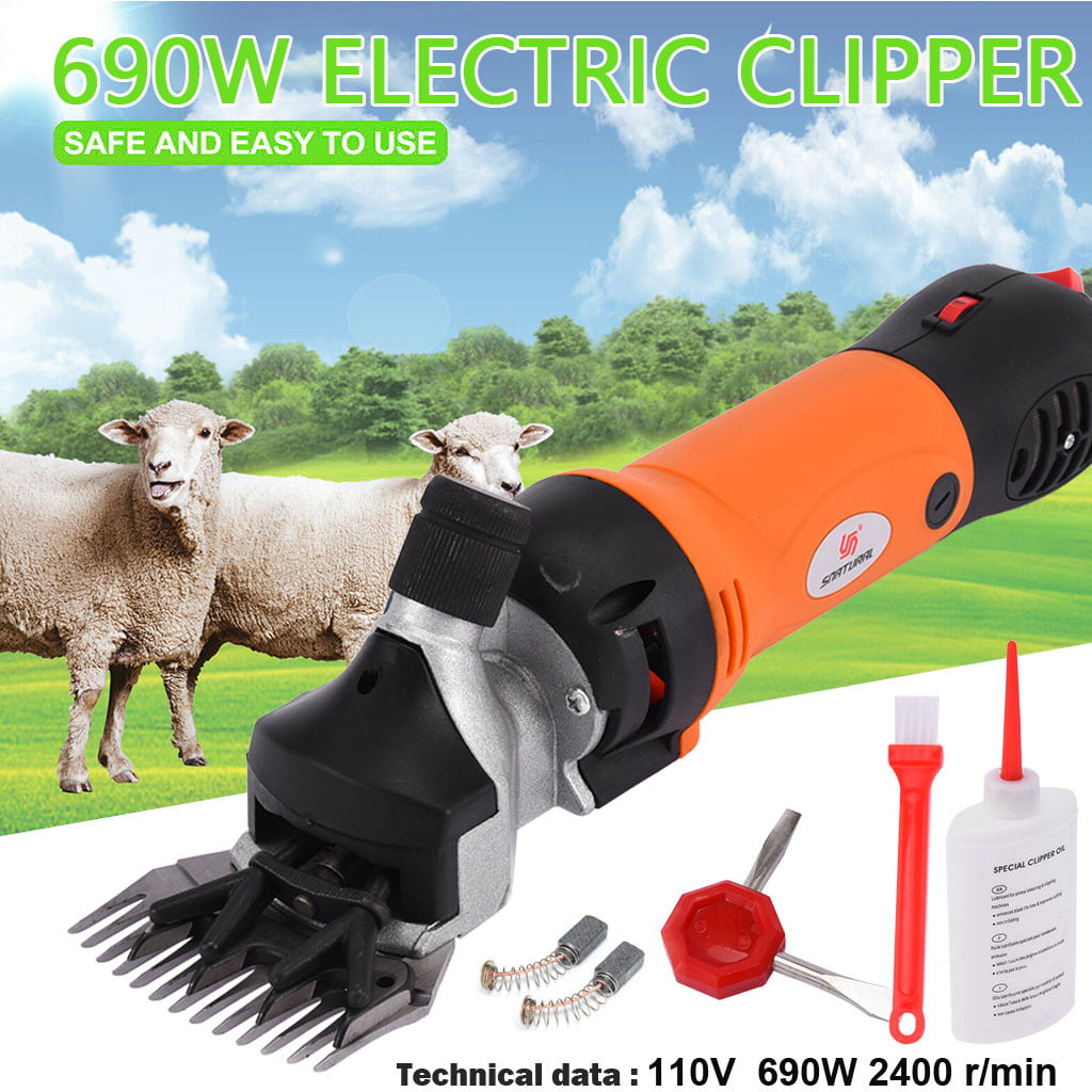 Details about   690W Electric Sheep Clipper Kit Wool Scissor Goat Shearing Cutter Grooming Set 